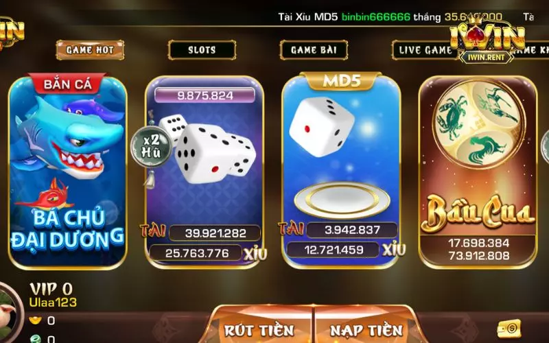 Game cược đỉnh cao đổi thưởng tiền mặt ngay tại iWin