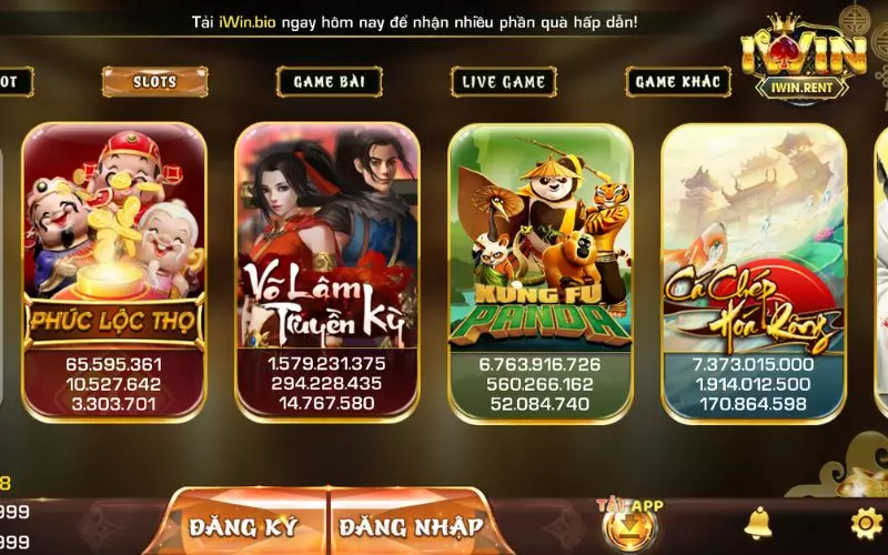 Các tựa slot game nổi tiếng tại cổng game iWin